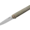 Flame Light Drop Point Micarta Green