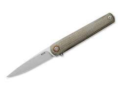 Flame Light Drop Point Micarta Green