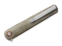 Flame Light Drop Point Micarta Green