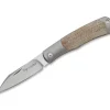 Hug Titanium Micarta Brown Two Bolsters